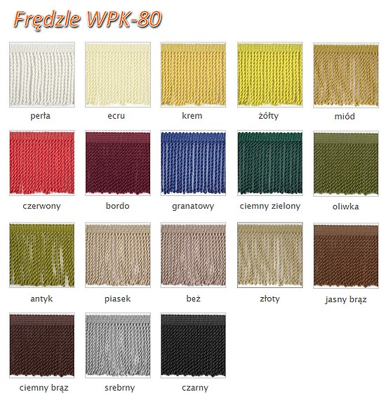 Karta kolorów - Fredzle WPK-80